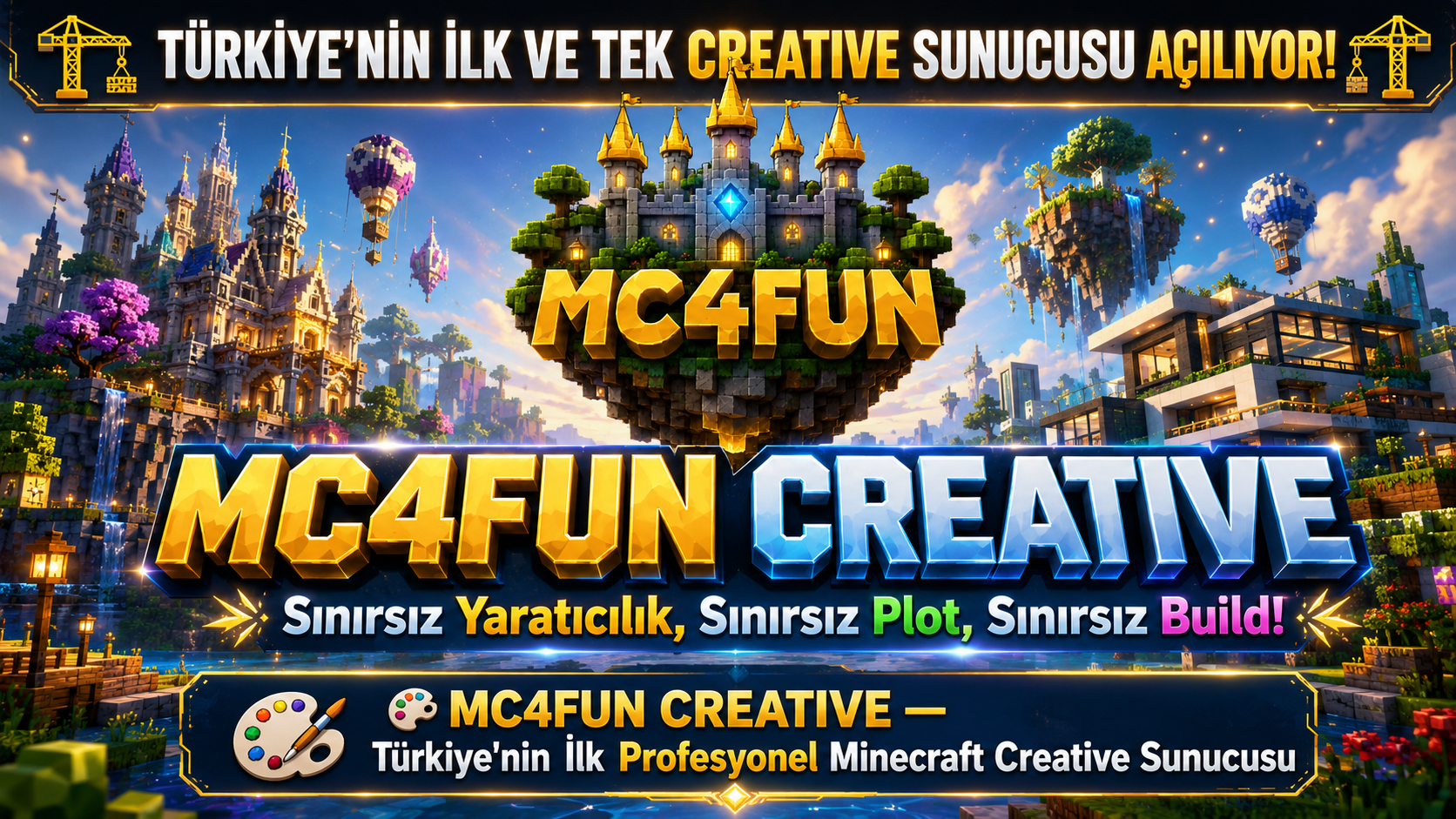 Türk Minecraft Creative Sunucusu | MC4FUN CREATIVE  görseli