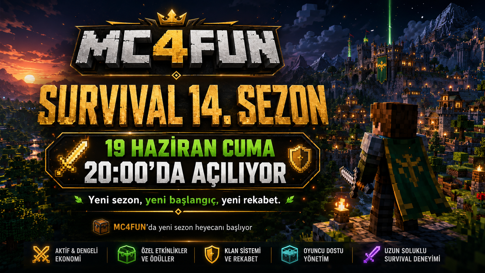 MC4FUN Survival 14. Sezon 19 Haziran Cuma 20:00’da Açılıyor görseli